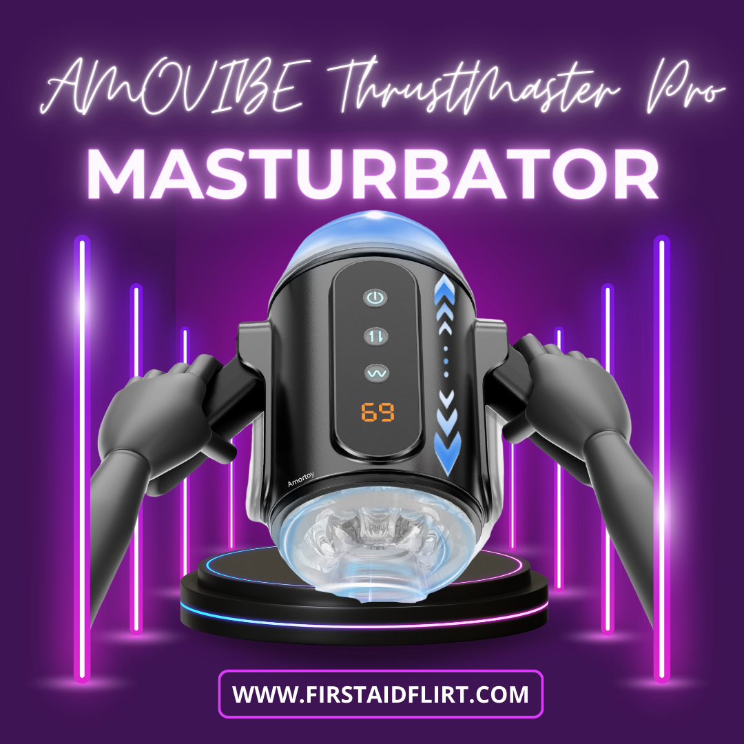 AMOVIBE ThrustMaster Pro: 9-Setting Automatic Masturbator with Foldable Handles